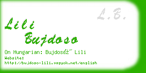 lili bujdoso business card